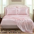 thumbnail image 1 of Satin Comforter Set King Beige Sheet Set Silk Like Bedding Set Silky Bed in a Bag 8 Pcs Pinch Pleat Bed Set Home Decor Luxury Hotel Silky Ruffle Comforters with 1 Cushion Cover, 1 of 11