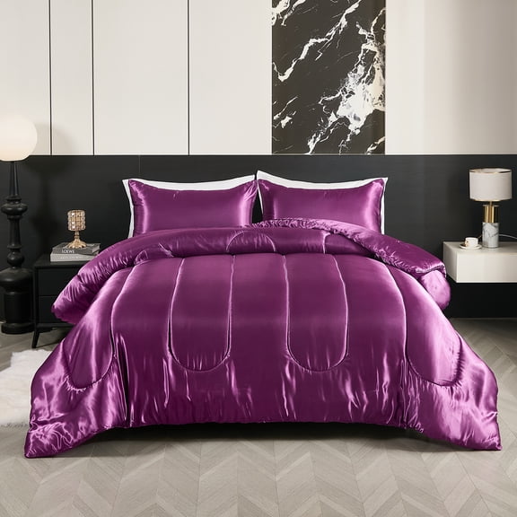 Satin Comforter Set King Silk Like Pink Bedding Set Luxury Hotel Silky Bed Home Deocr Sexy Silky Down Comforter Light Pink Bed Set