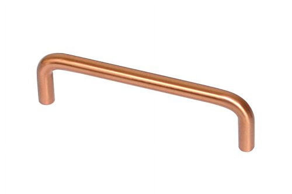 HAMILTON BOWES Satin Copper Cabinet Hardware Wire Handle Pull - 4" Hole Centers