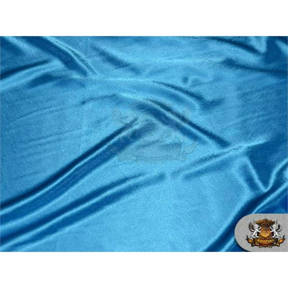 Satin Crepe Solid Fabric TURQUOISE / 60" Wide / Sold by the yard