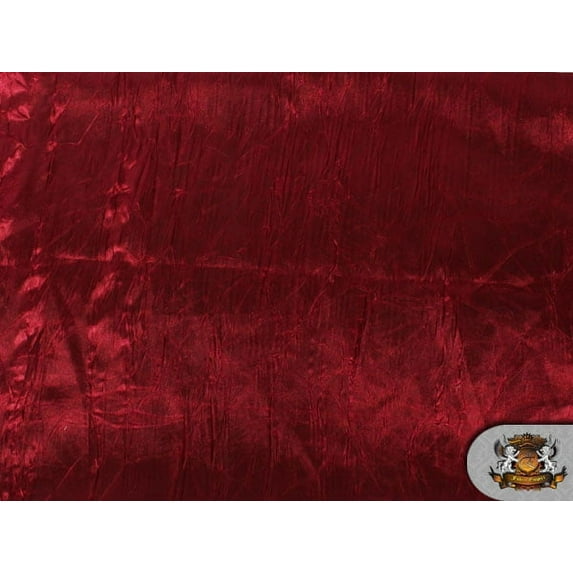 Satin Crushed Charmeuse Fabric BURGUNDY / 55" wide / Sold by the Yard