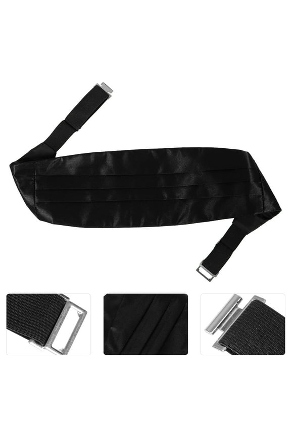 Satin Cummerbund For Men Silk Cummerbund Adjustable Pretied Formal Cummerbund For Weddings All Formal Occasions