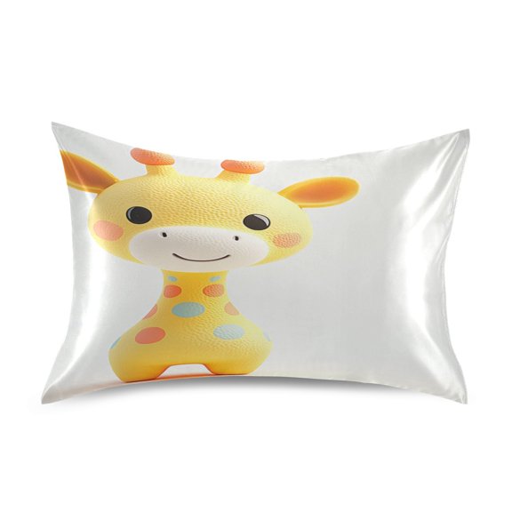 Satin Double-Sided Printed Pillowcase (Single) - Different Sizes ，Envelope Closure ， Wrinkle-Resistant & Silky ， All-Season Use，A Cute Floral
