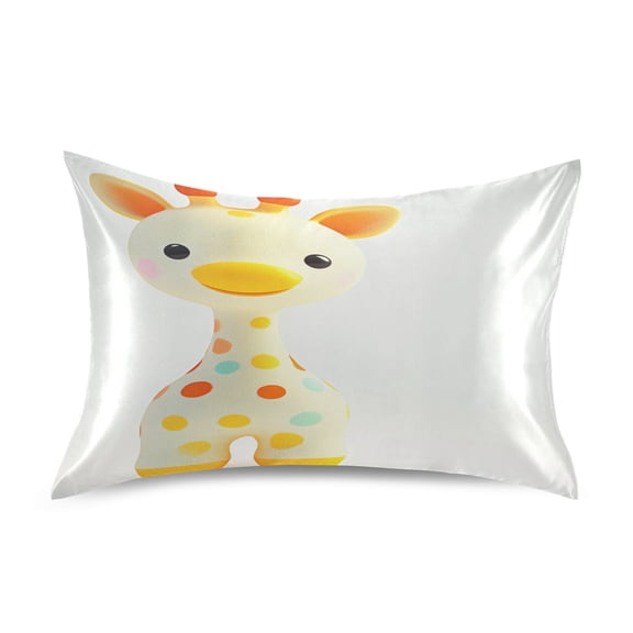 Satin Double-Sided Printed Pillowcase (Single) - Different Sizes ,Envelope Closure , Wrinkle-Resistant & Silky , All-Season Use,A Floral