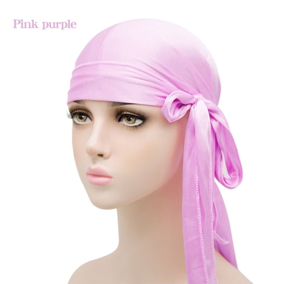 Satin Durag for Men Women 2 Pack Silk Do Rag Headwear Comfortable Breathable Smooth Hair