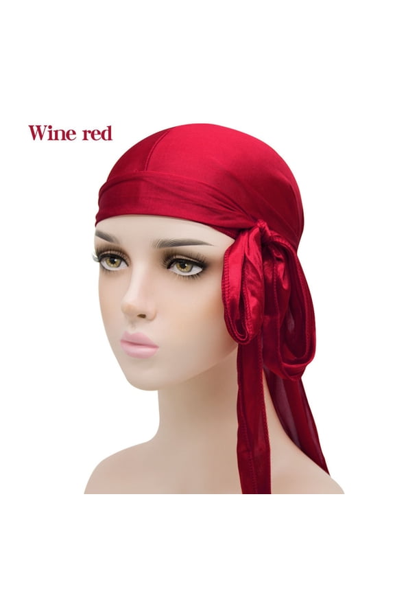 Satin Durag for Men Women 2 Pack Silk Do Rag Headwear Comfortable Breathable Smooth Hair