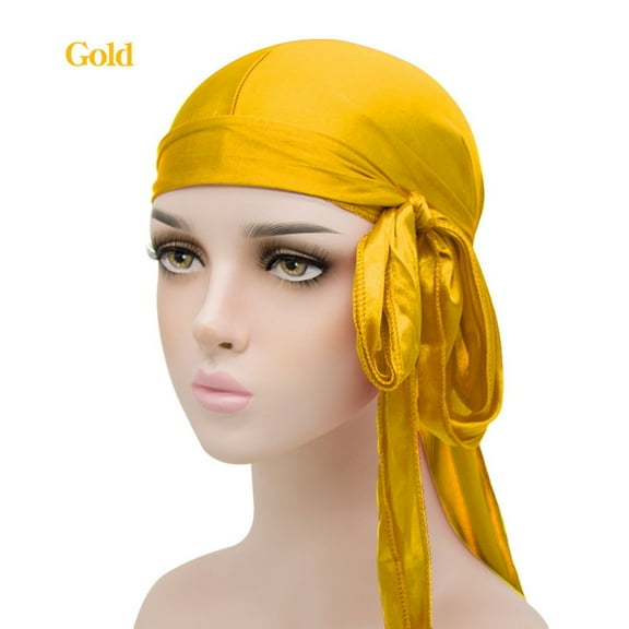 Satin Durag for Men Women 2 Pack Silk Do Rag Headwear Smooth Comfortable Breathable Hair