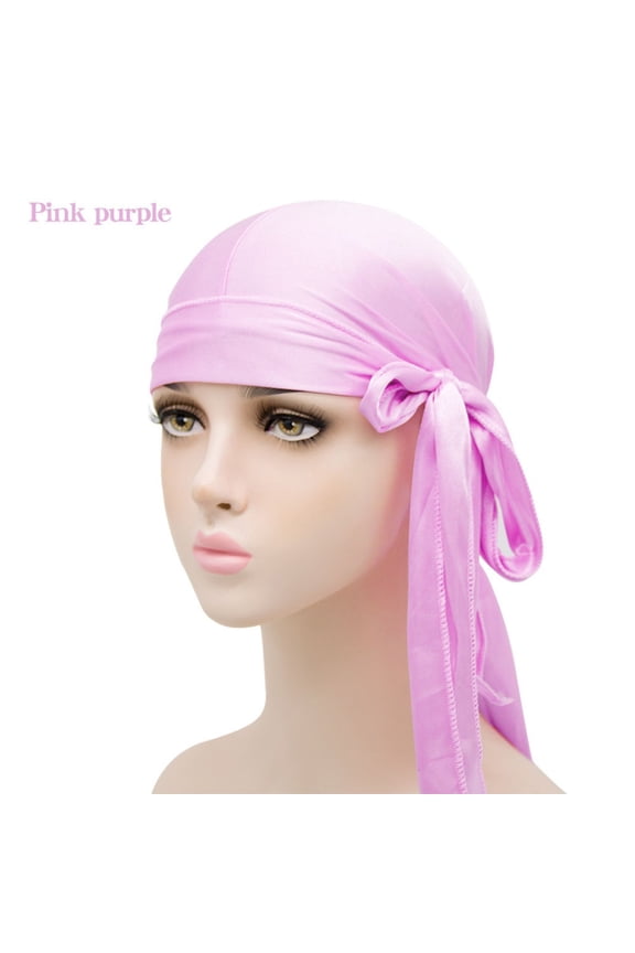 Satin Durag for Men Women 2 Pack Silk Do Rag Headwrap Headscarf Bandana Hair Accessory