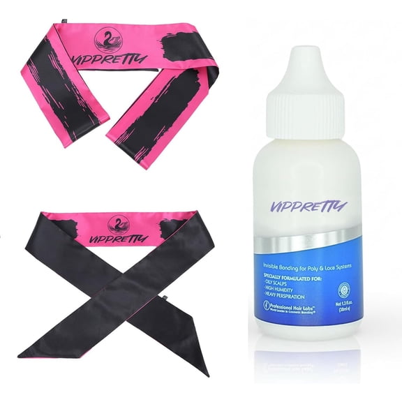 Satin Edge Laying Scarf Scarves for Women's Lace Front Wig Non Slip Wigs Grip Band