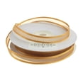 thumbnail image 1 of Satin Edge Sheer Organza Ribbon, 3/8-inch, 25-yard, Antique Gold, 1 of 1