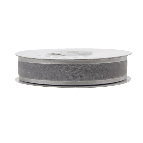 Satin-Edge Sheer Organza Ribbon, 7/8-Inch, 25-Yard - Silver - Walmart.com