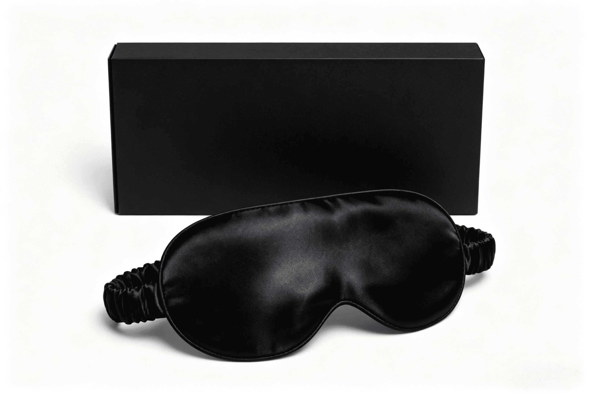 Satin Eye Cover for Sleeping, Soft Blindfold for Night Sleep, Light-Blocking Design for Meditation, Travel and Rest, Black