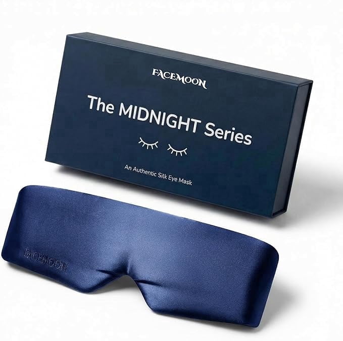 Satin Eye Cover for Sleeping, Soft Blindfold for Night Sleep, Light-Blocking Design for Meditation, Travel and Rest, Blue