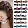 thumbnail image 1 of Satin Fabric Hair Bands, Braided Hair Clips For Women, Rsvelte Hair Clips, Sparkling Crystal Stone Braided Hair Clips (8Pcs-D), 1 of 5