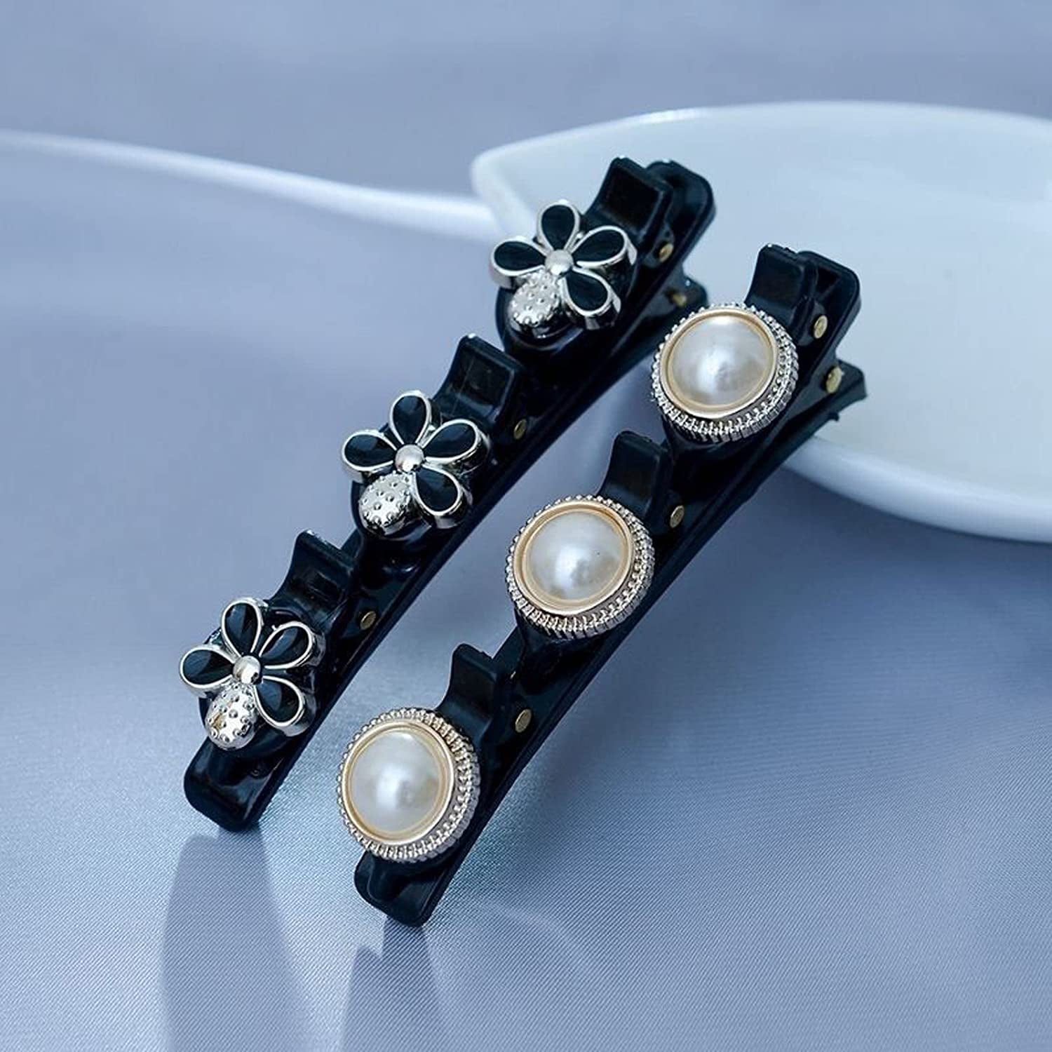 Satin Fabric Hair Bands,Hair Sectioning Clips for Styling Sectioning