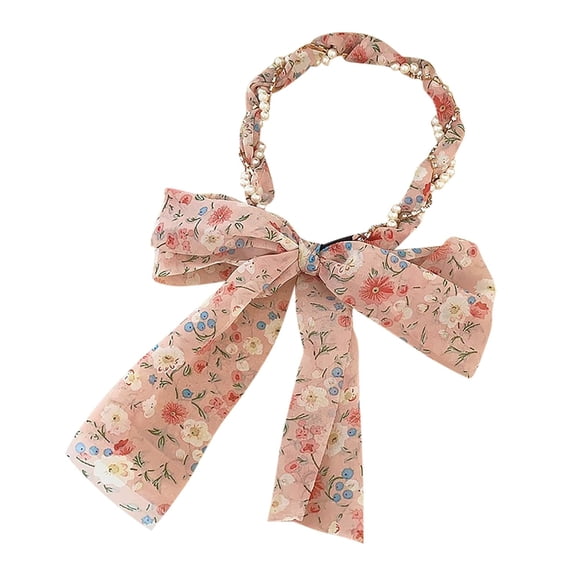 Satin Fabric Hair Bands for Women - Adjustable Bow Knot Headbands, Retro Cross Knotted Non-Slip Ribbon Bows for Daily Wear, Travel, Makeup & Sports(RL 1 PC)