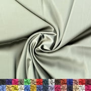 LitLook Satin Faille Stretch Fabric by the Yard - 2-Way Stretch Shiny Satin Fabric for Wedding Gowns, Bridesmaid & Formal Dresses, Tops & Decor - Sage