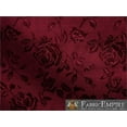 thumbnail image 1 of Satin Floral Jacquard Fabric BURGUNDY / 58" Wide / Sold by the yard, 1 of 4
