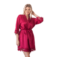 thumbnail image 1 of Satin Floral Lace Robe, 1 of 2