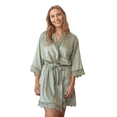 thumbnail image 1 of Satin Floral Lace Robe, 1 of 2
