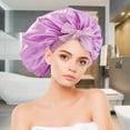 thumbnail image 1 of Satin Fluttering Round Hat Silk Beauty Hair Wide-brimmed Hat Women Scarf Sleeping, 1 of 4