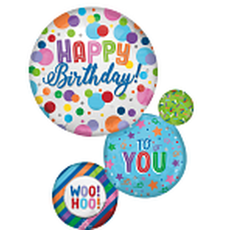 LRG SHP XL STN HAPPY BIRTHDAY ORBS
