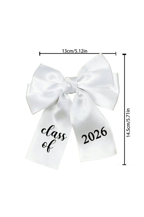 Satin Hair Bow Graduation Accessory, Oversized Elegant Design, Formal Wear Accent, for Caps & Gowns, Class of 2026 Ceremony YYUZH