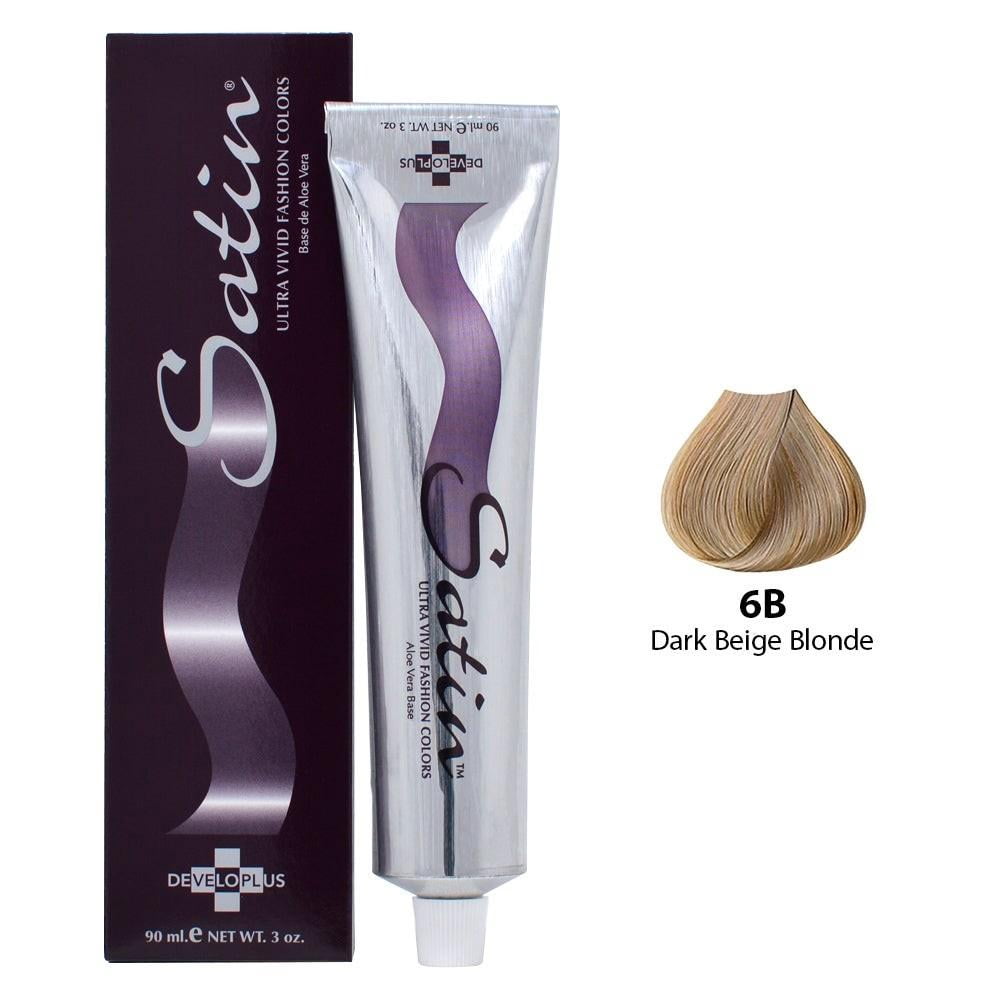 Satin Hair Color Ultra Vivid Fashion Color, 6B Dark Beige Blonde 3 Oz,Pack of 3