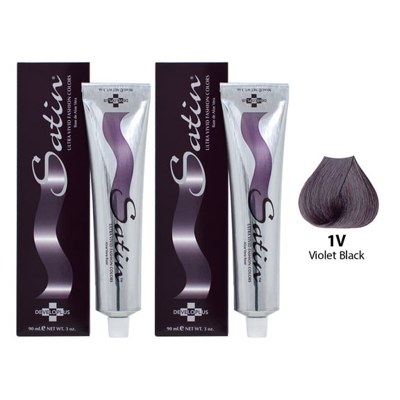 Satin Haircolor 1V Violet Black (Pack of 2)