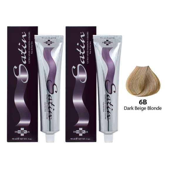 Satin Haircolor 6B Dark Beige Blonde (Pack of 2)
