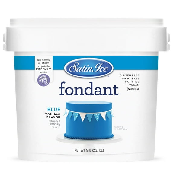 Satin Ice Fondant, Blue, 5 Pound