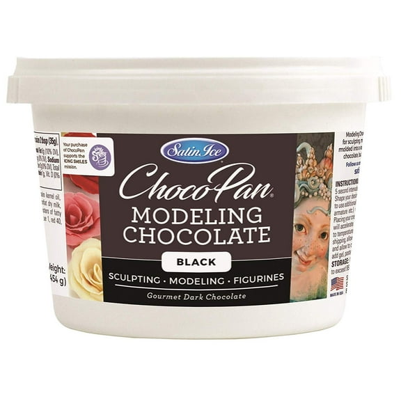Satin Ice ChocoPan Black Modeling Chocolate, 1 Pound