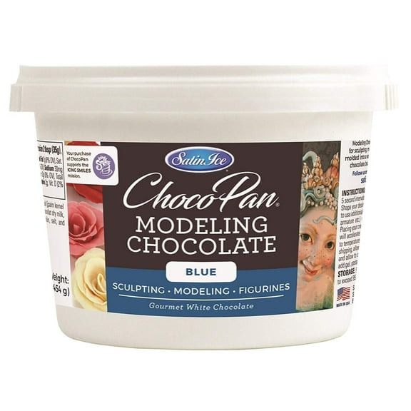 Satin Ice ChocoPan Blue Modeling Chocolate, 1 Pound