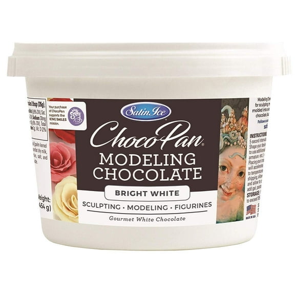 Satin Ice ChocoPan Bright White Modeling Chocolate, 1 Pound