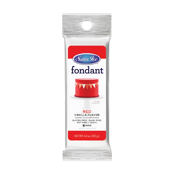 Satin Ice Fondant Red 4.4 oz