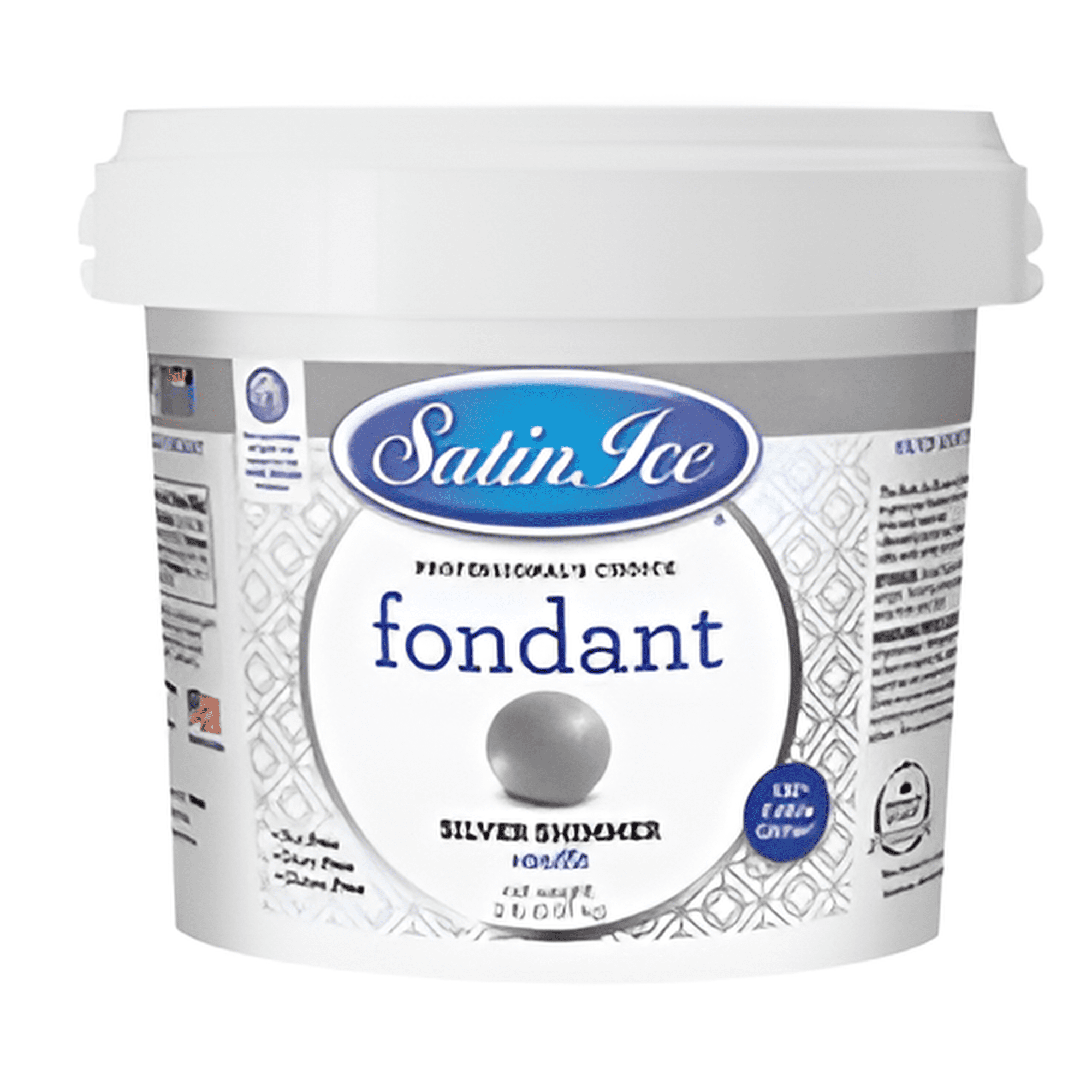 Satin Ice Fondant Silver Shimmer 2#