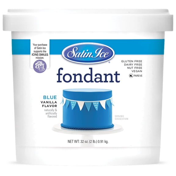 Satin Ice Fondant, Blue, 2 Pound