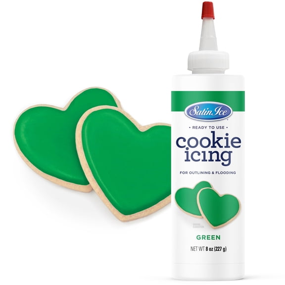 Satin Ice Green Cookie Icing - 8oz - Bottle