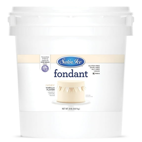 Satin Ice Fondant, Ivory, 20 Pound