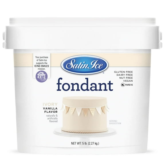 Satin Ice Fondant, Ivory, 5 Pound