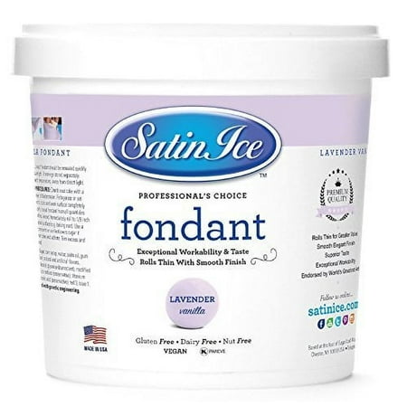 Satin Ice Rolled Fondant, Lavender Color, 2 Lb