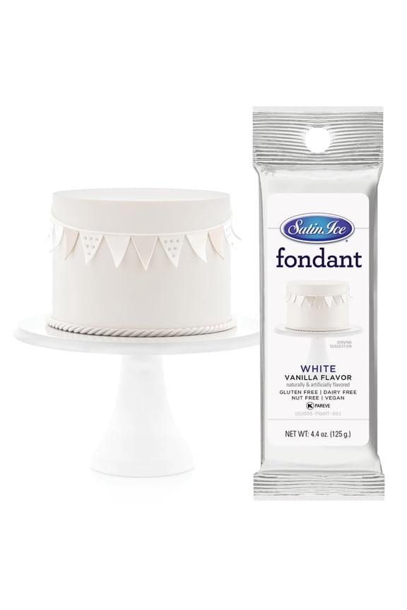 Fondant for Cake Decorating, White, Vanilla, 4.4 Ounce