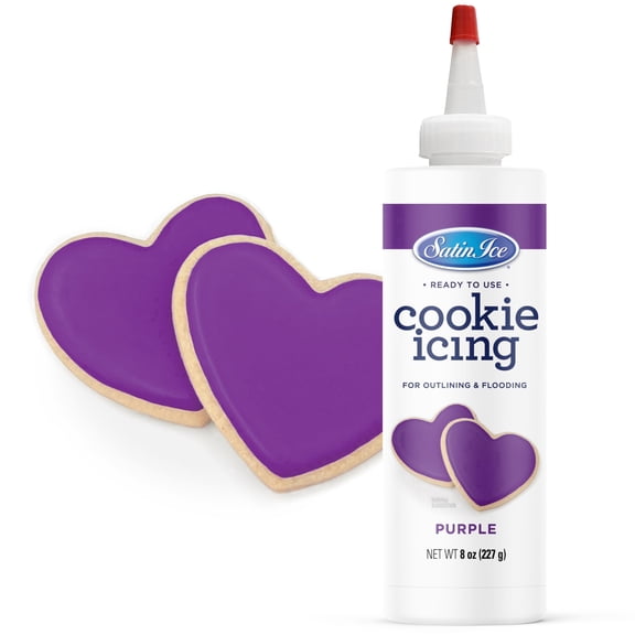 Satin Ice Purple Cookie Icing - 8oz - Bottle