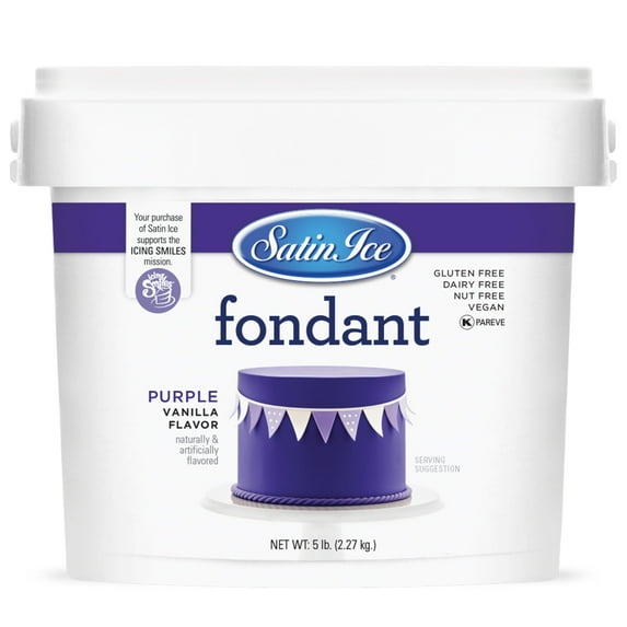 Satin Ice Fondant, Purple, 5 Pound