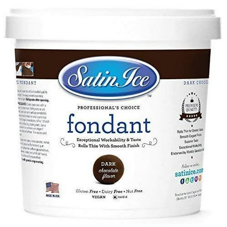 satin ice rolled fondant - dark/chocolate - 2 lb