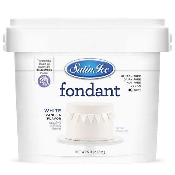Satin Ice Fondant, White, 5 Pound