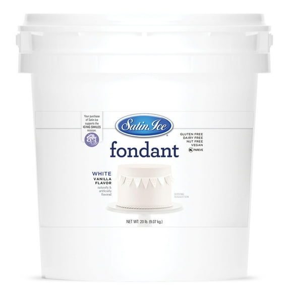 Satin Ice Fondant, White, 20 Pound