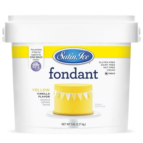 Satin Ice Fondant, Yellow, 5 Pound