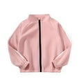thumbnail image 1 of Satin Jacket for Girls Zip Up Cropped Coat Sparkly Windbreaker with Pockets 4-13Y, 1 of 8