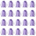 thumbnail image 1 of Uxcell 20 Pack Satin Bags with Drawstrings 4 x 6" Light Purple, 1 of 7